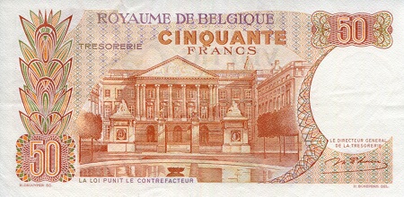 Belgium 50 Francs VF (See large scan) pick #: 139a