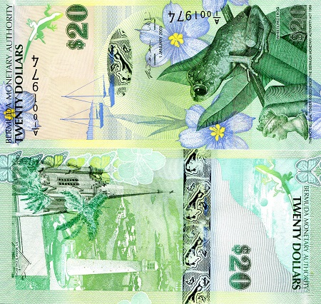 Bermuda 20 Dollars Pick Number: 60a UNC Banknote