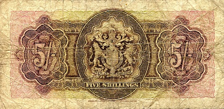 Bermuda  5 Shillings VG (see large scan) pick #: 8b