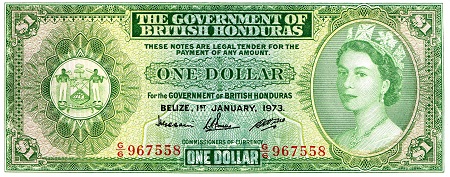 British Honduras 1 Dollar Pick Number: 28c XF (see scan) Banknote