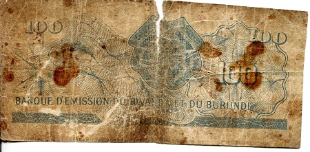 Burundi 100 Francs Poor (see large scan) pick #: 5b