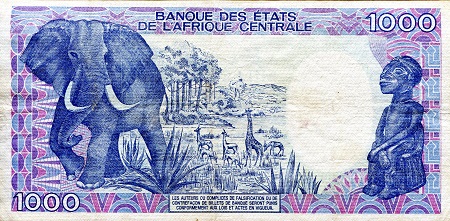 Cameroun 1,000 Francs F (see large scan) pick #: 25