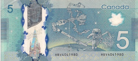 Canada 5 Dollars F/VG (see large scan) pick #: 106b