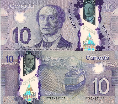 Canada 10 Dollars Pick Number: 107c UNC Banknote