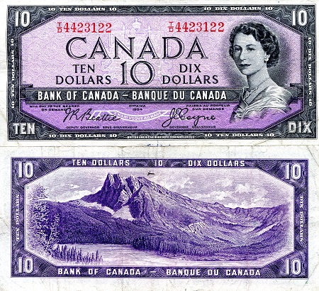 Canada 10 Dollars Pick Number: 79a F (See large scan) Banknote