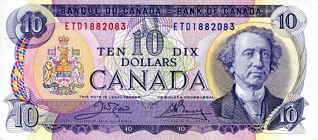 Canada 10 Dollars Pick Number: 88d VF (see scan) Banknote