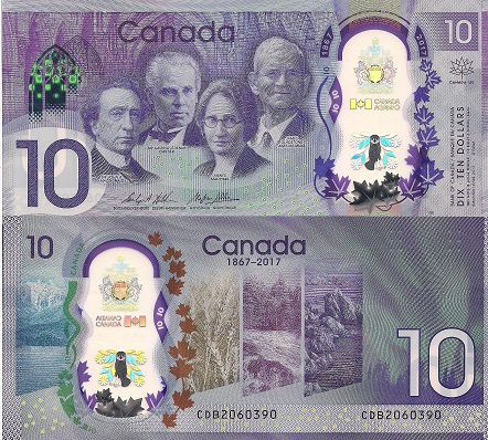 Canada 10 Dollars Pick Number: 112a UNC Banknote