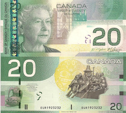Canada 20 Dollars Pick Number: 103f UNC Banknote
