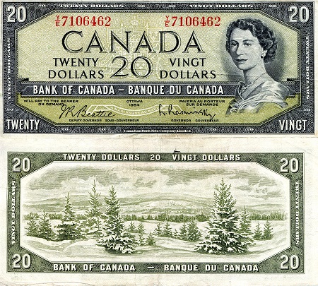 Canada 20 Dollars Pick Number: 80b VF/F (see scan) Banknote