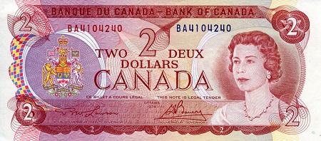 Canada 2 Dollar Pick Number: 86a UNC Banknote
