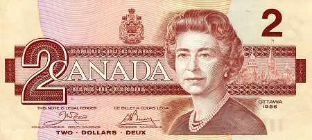 Canada 2 Dollars Pick Number: 94a VF (see large scan) Banknote