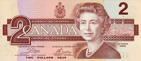Canada 2 Dollars Pick Number: 94a UNC Banknote