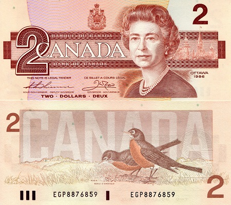 Canada 2 Dollars Pick Number: 94b UNC Banknote