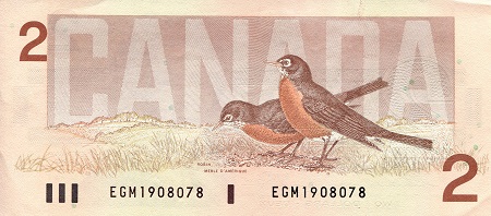 Canada 2 Dollars XF pick #: 94b