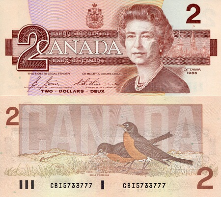 Canada 2 Dollars Pick Number: 94c UNC Banknote