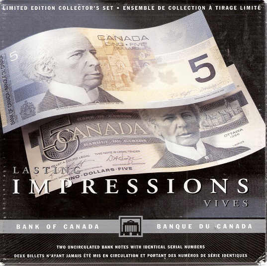 Canada 5 Dollars Pick Number: 95e & 101a UNC Banknote