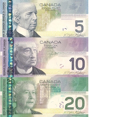 Canada 5 - 20 Dollars Pick Number: s101-103 UNC Banknote