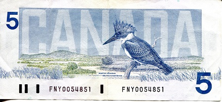 Canada 5 Dollars VF (see large scan) pick #: 95b