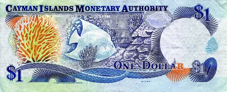 Cayman Islands 1 Dollar VF (see large scan) pick #: 21a