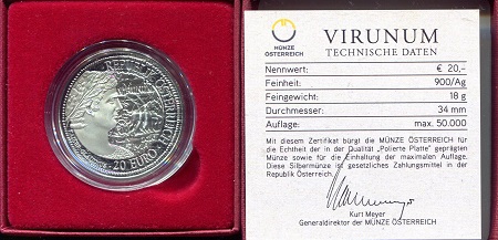 Austria 20 Euros Coins - Gem