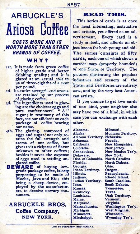 Postcard advertising for Colorado