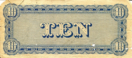 USA - Memorabilia & Miscellaneous items 10 Dollars See Scan (ungraded - holes) pick #: NP (FAKE NOTE)