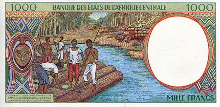 Congo Republic 1,000 Francs UNC (printed on thinner paper) pick #: 102Cb