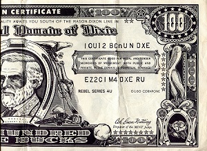 USA - Memorabilia & Miscellaneous items 100 Dixie Bucks Not Graded (see other info.) pick #: NP