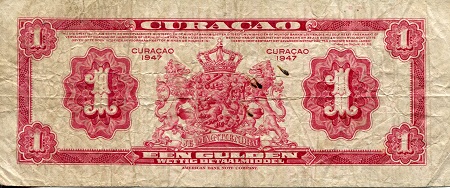 Curacao 1 Gulden F/VG (see large scan) pick #: 35b