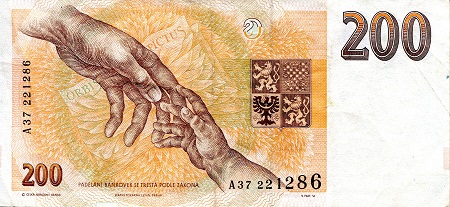 Czech Republic 200 Korun F/VG (see large scan) pick #: 6a