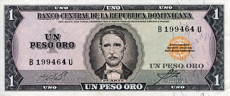 Dominican Republic 1 Peso Oro Pick Number: 99c aUNC Banknote