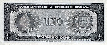 Dominican Republic 1 Peso Oro aUNC pick #: 99c