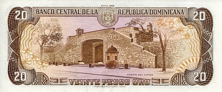Dominican Republic 20 Pesos Oro aUNC pick #: 120h