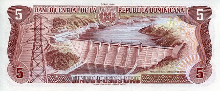 Dominican Republic 5 Pesos Oro aUNC pick #: 146a
