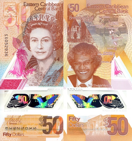 Eastern Caribbean States 50 Dollars Pick Number: New UNC Banknote
