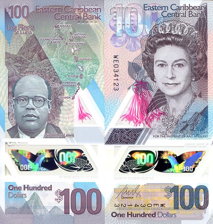 Eastern Caribbean States 100 Dollars Pick Number: New UNC Banknote