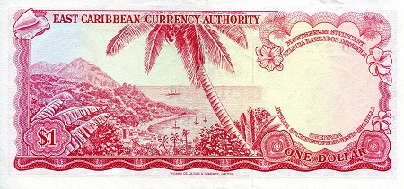 Eastern Caribbean States 1 Dollar VF (see large scan) pick #: 13c