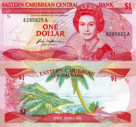 Antigua and Barbuda 1 Dollar Pick Number: 17A aUNC (see large scan) Banknote