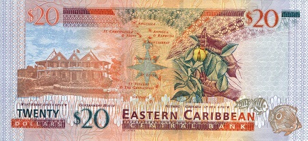 Eastern Caribbean States 20 Dollars UNC pick #: 5349a