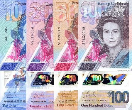 Eastern Caribbean States 10 - 100 Dollars Pick Number: New UNC Banknote