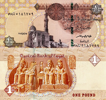 Egypt 1 Pound Pick Number: 71n UNC Banknote