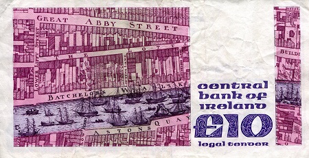Ireland (Eire) 10 Pound VF/F (see large scan) pick #: 72b