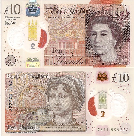 England 10 Pound Pick Number: 395 UNC Banknote