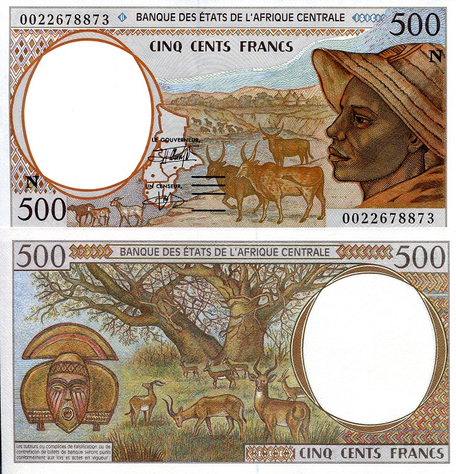 Equatorial Guinea 500 Francs Pick Number: 501Ng UNC Banknote