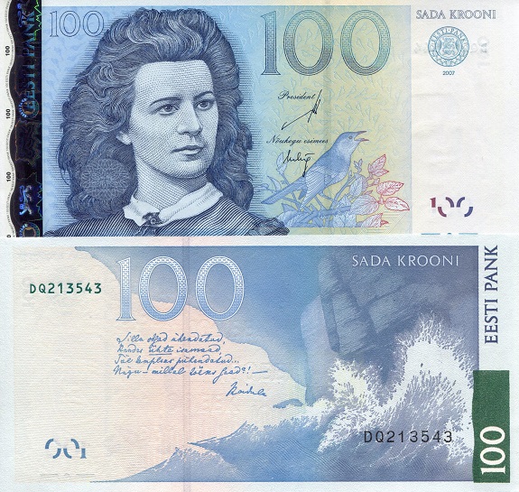 Estonia 100 Krooni Pick Number: 88b UNC Banknote