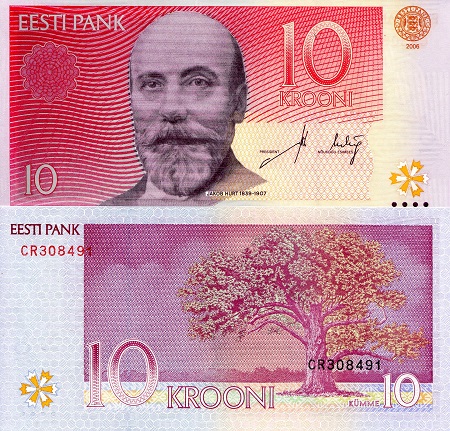 Estonia 10 Krooni Pick Number: 86a UNC Banknote