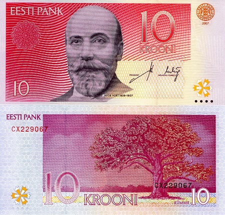 Estonia 10 Krooni Pick Number: 86b UNC Banknote