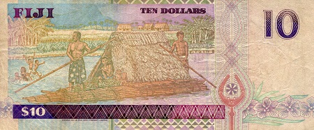 Fiji 10 Dollars F (see large scan) pick #: 98a