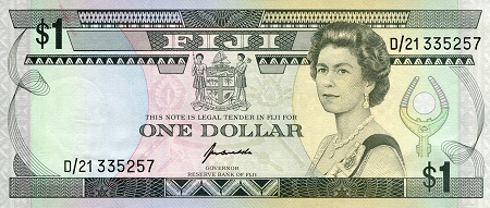 Fiji 1 Dollar Pick Number: 89a UNC Banknote
