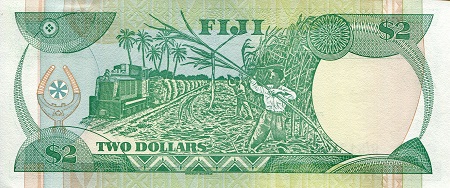 Fiji 2 Dollars UNC pick #: 87a
